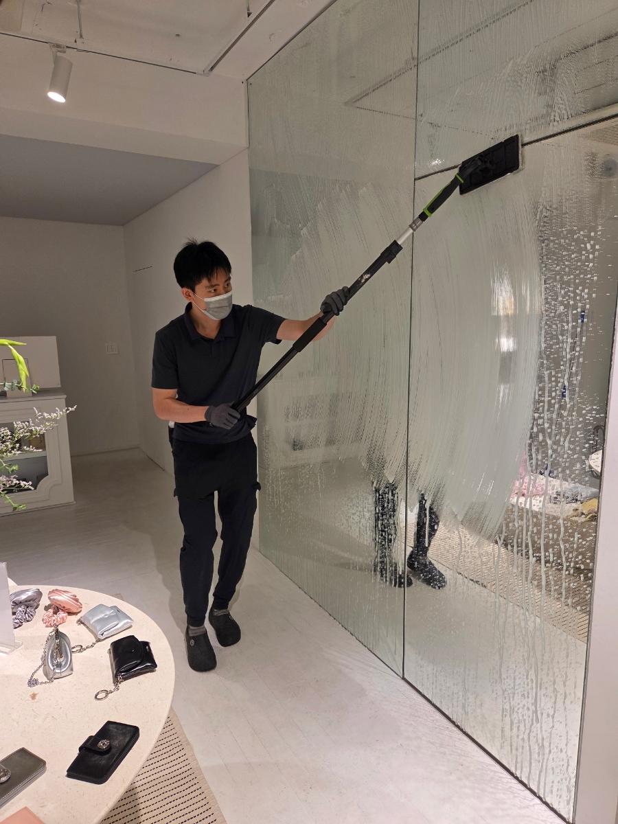 유리창청소 현장